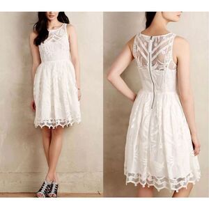 Maeve Anthropologie white dress size 10